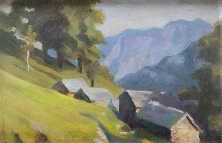 PITTORE NON IDENTIFICATO - 'Paesaggio montano' 