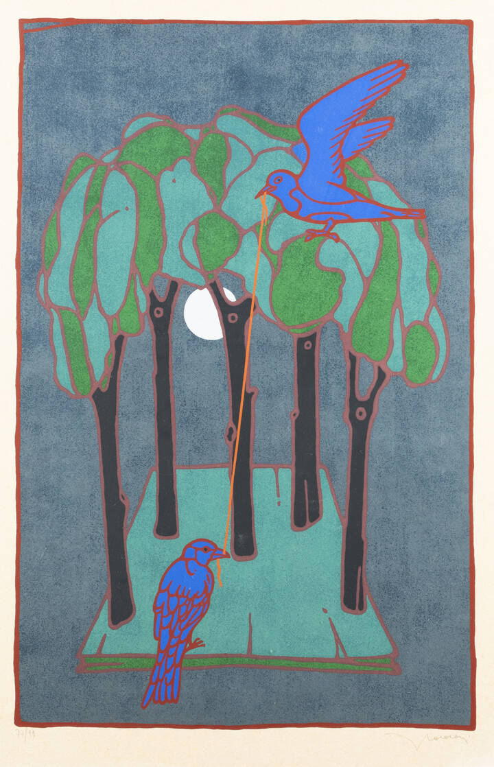 FRANCESCO CASORATI - 'Uccelli nel bosco'