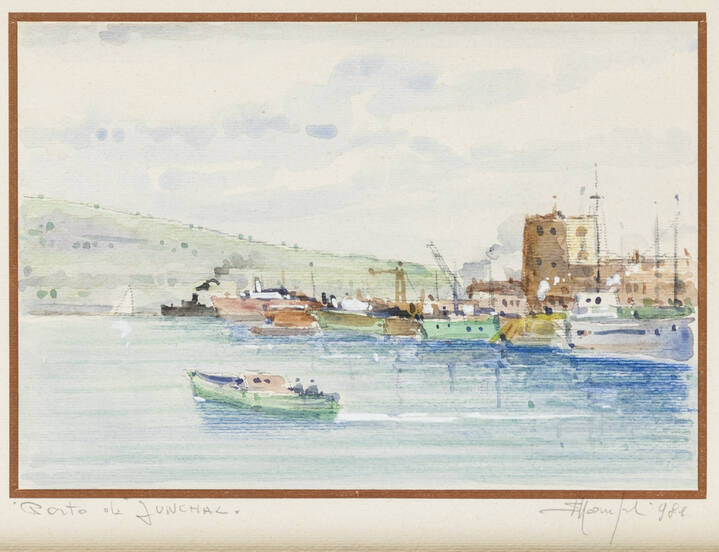 SERGIO MANFREDI - 'Porto di Funchal' 1981