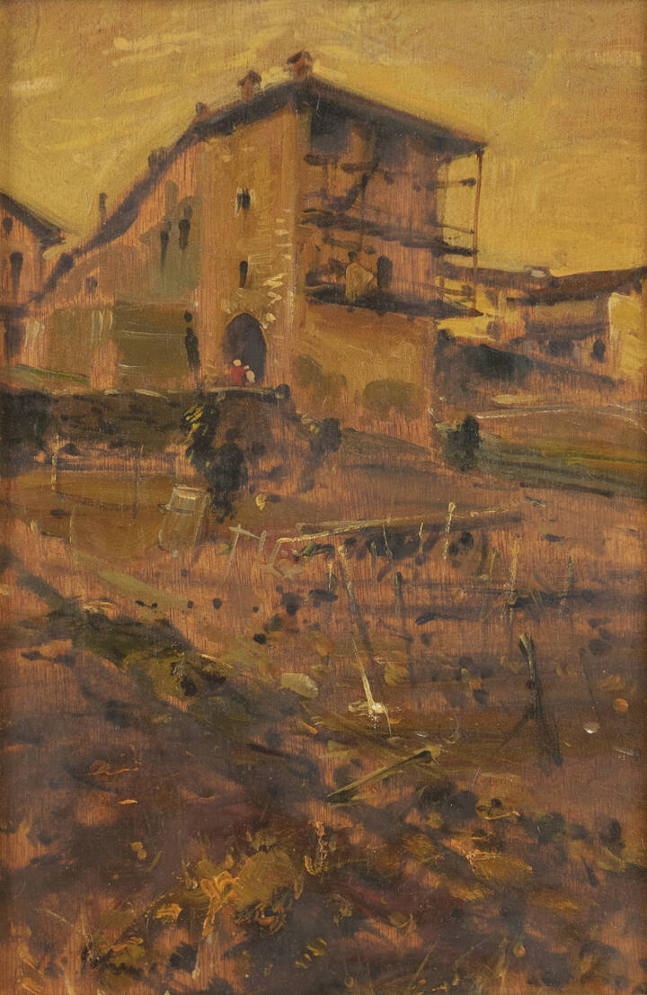 PITTORE NON IDENTIFICATO - 'Casa di campagna'