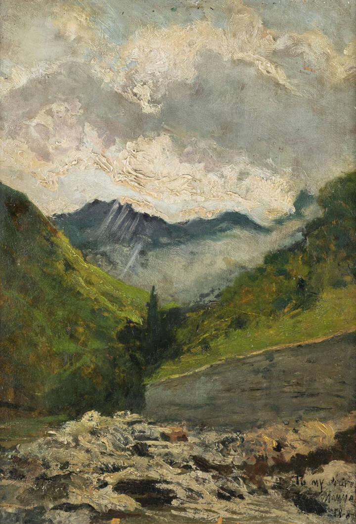 PITTORE ANONIMO - 'Paesaggio'18/08/01