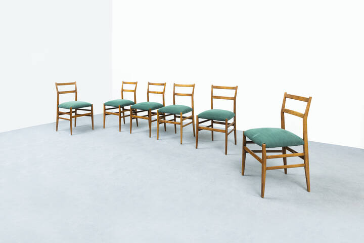 GIO PONTI - Sei sedie mod. Leggera 