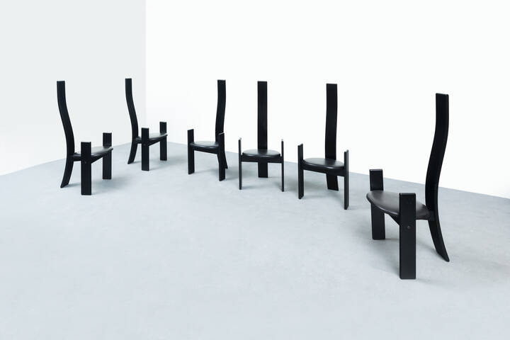 VICO MAGISTRETTI - Sei sedie mod. Golem