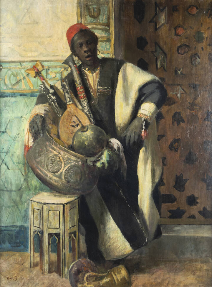 PITTORE NON IDENTIFICATO - 'Venditore di strumenti musicali'