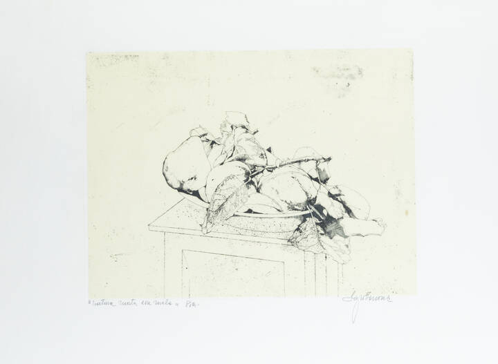 SERGIO SARONI - 'Natura morta con mela'