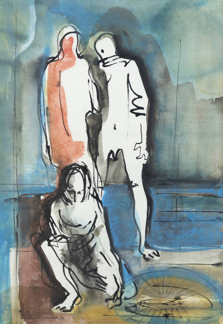 ANGELO CANEVARI - 'Tre figure' 1964