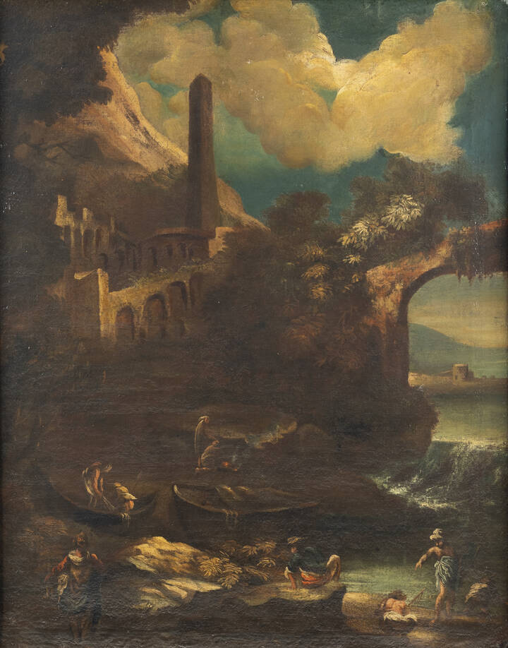 PITTORE ANONIMO DEL XVIII SECOLO - 'Paesaggio'