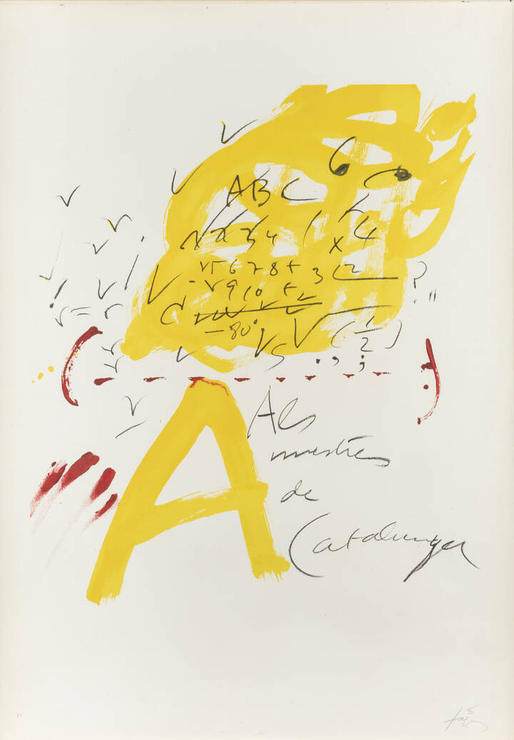 ANTONI TAPIES - 'Composizione con lettere e numeri'