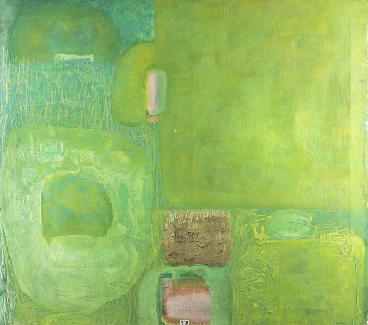 ERICH KELLER - 'Composizione verde' 1966