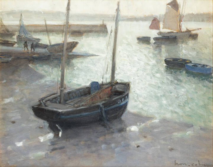 HENRY CAHOURS - 'Douarnenez-Le port' 1960 ca