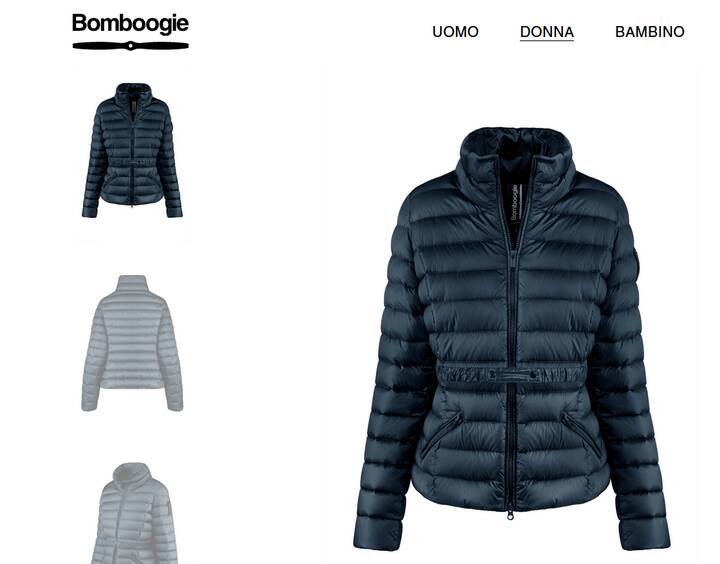 BOOMBOOGIE - Piumino con Cintura in Nylon Bright Imbottitura in Piuma JW7184TDLC da donna taglia M