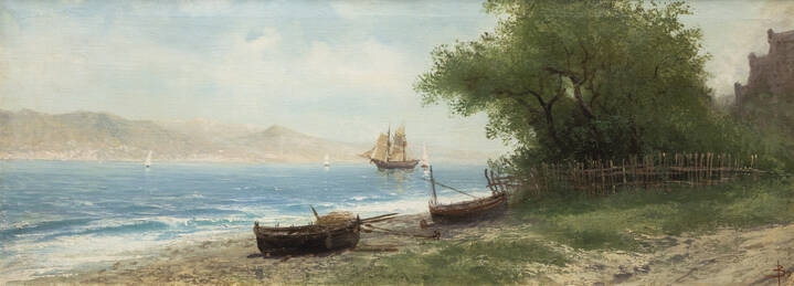 GIACINTO BO - 'Paesaggio lacustre'