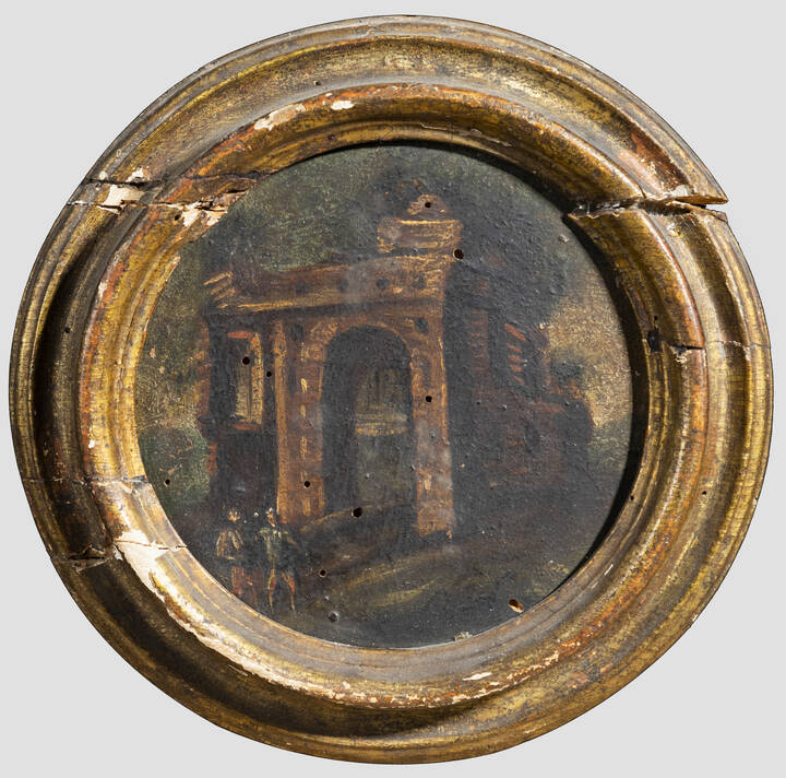 PITTORE ANONIMO DEL XVIII SECOLO - 'Capriccio con rovine'