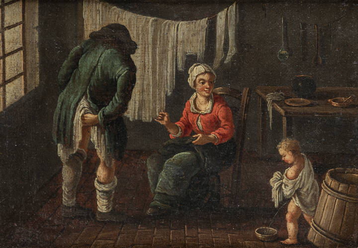 PITTORE ANONIMO - 'Scena d'interno'