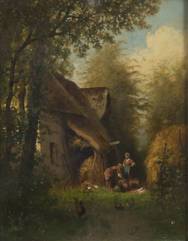 ADOLPHE JEAN LOUIS THOMAS - 'Lavoro in cascina'