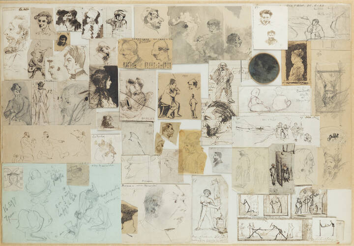 MARCO CALDERINI - 'Composizione di vari schizzi' 