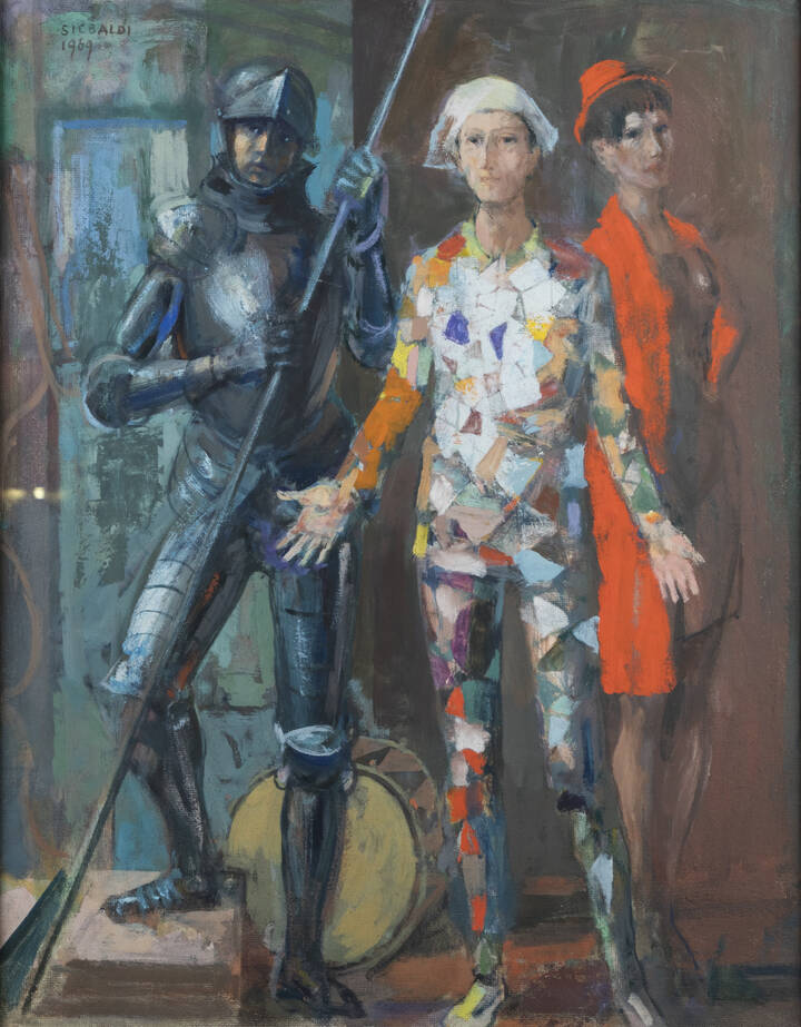 ADRIANO SICBALDI - 'Tre figure' 1969