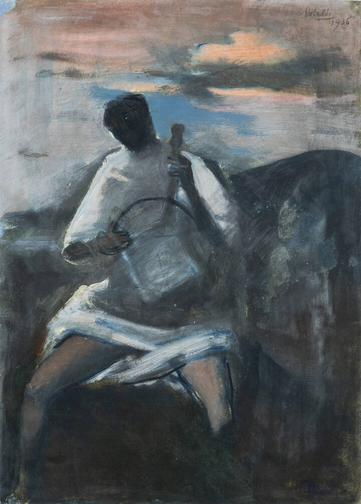 ADRIANO SICBALDI - 'Suonatore etiope' 1936