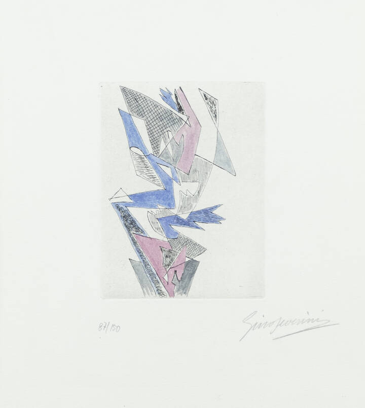 GINO SEVERINI - 'Composizione futurista' 1962