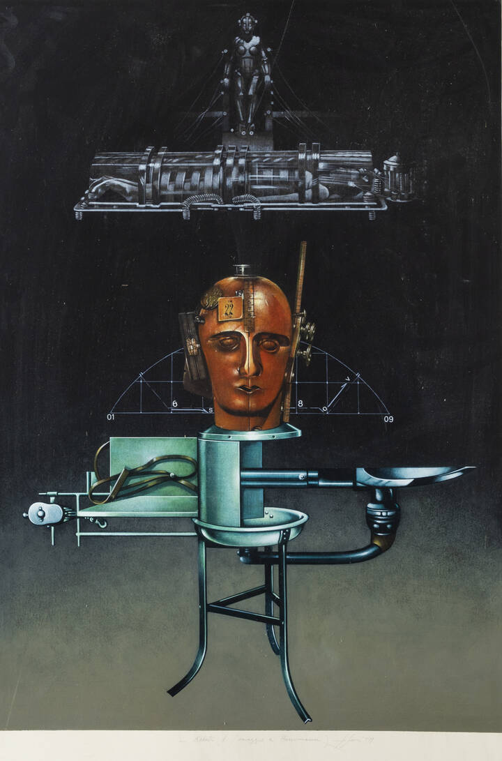 SERGIO SARRI - 'Robot 1 omaggio a Hausmann' 1979