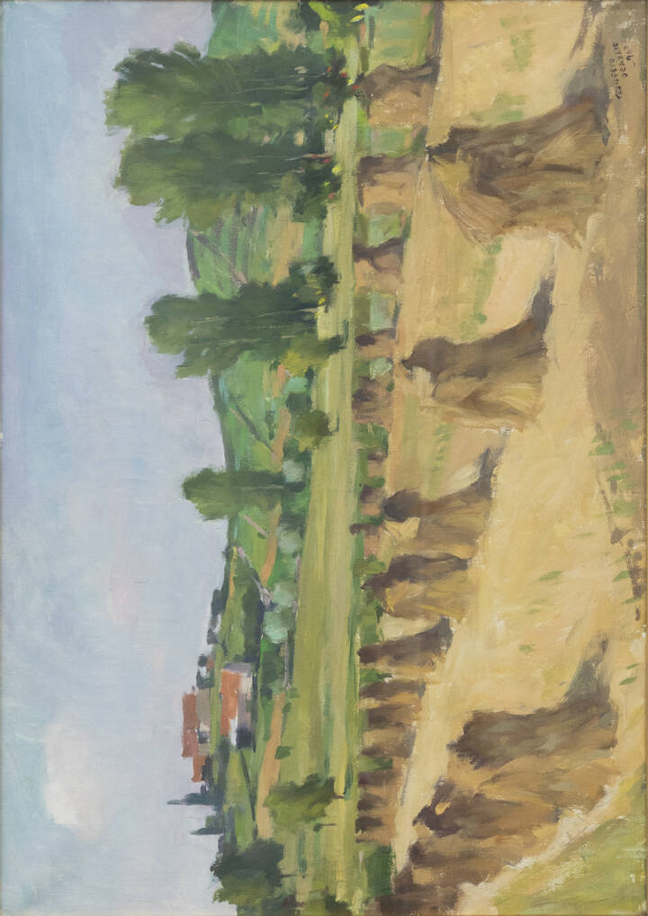 TEONESTO DEABATE - 'Paesaggio con covoni' 1967