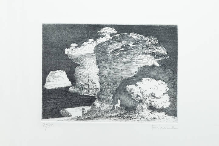 SALVATORE FIUME - 'Paesaggio con figure'