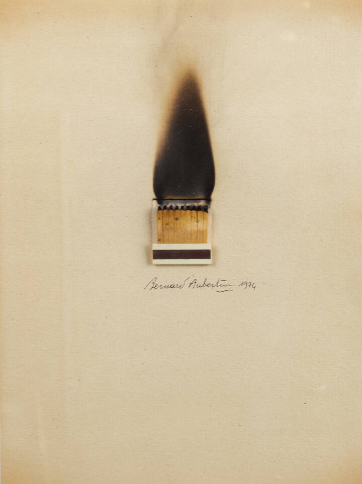 BERNARD AUBERTIN - 'Dessin de feu' 1974