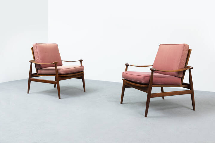 FINN JUHL - Coppia di poltrone mod. DF133