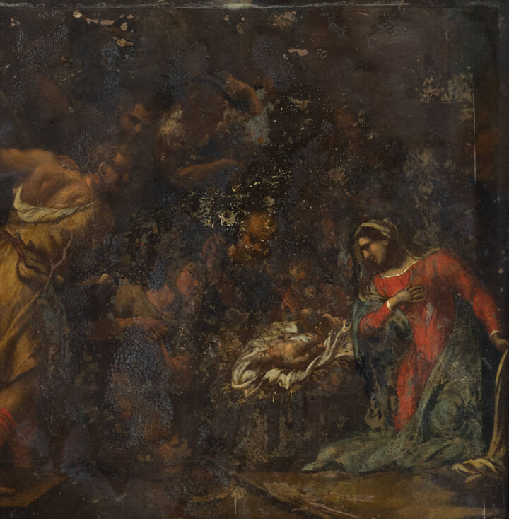 PITTORE ANONIMO DEL XVII SECOLO  - 'Adorazione' 