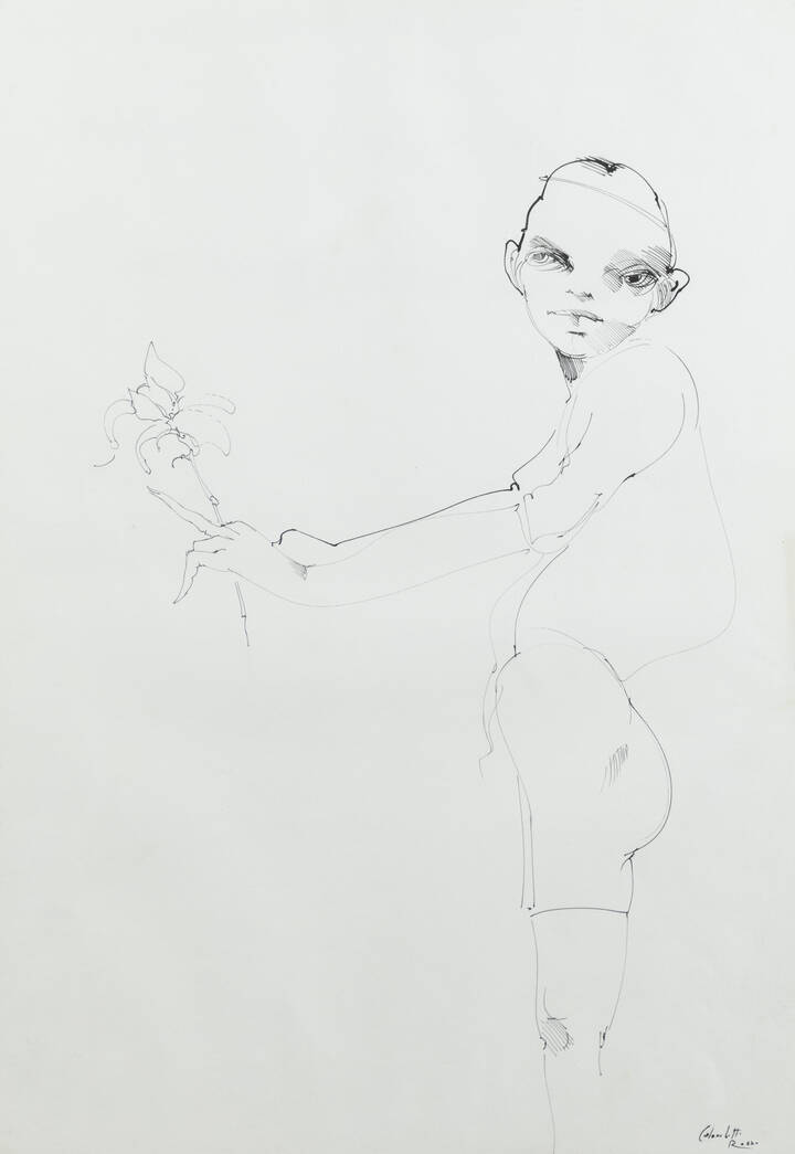 ENRICO COLOMBOTTO ROSSO - 'Ragazzo con fiore'