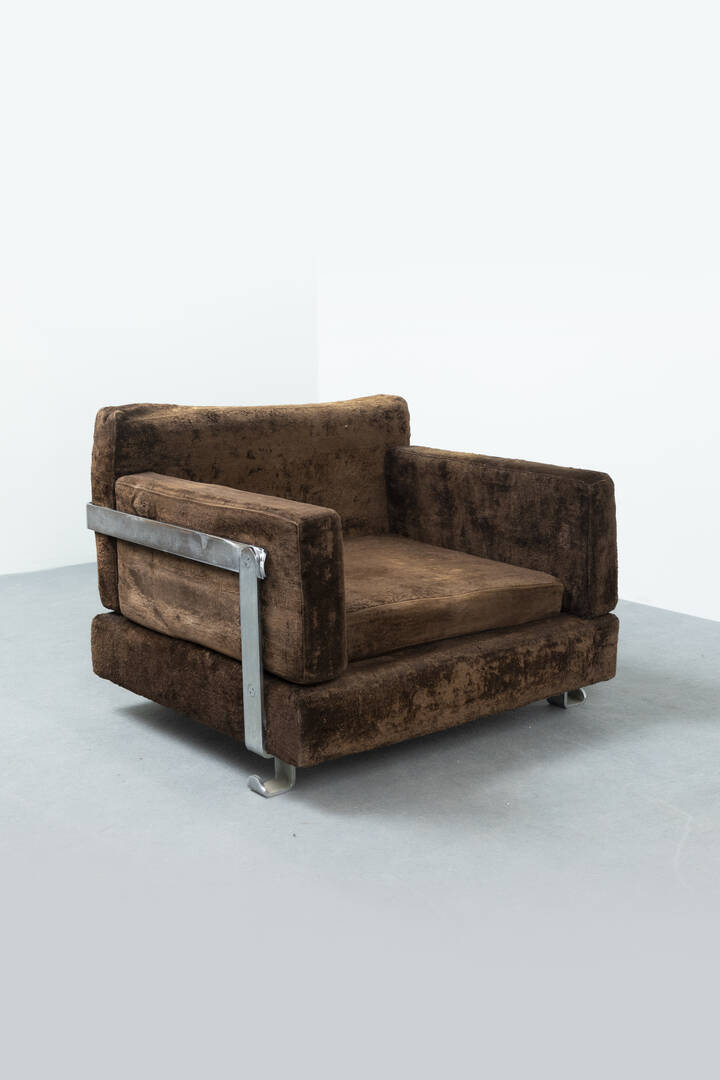 LUIGI CACCIA DOMINIONI - Poltrona mod. Fasce Cromate