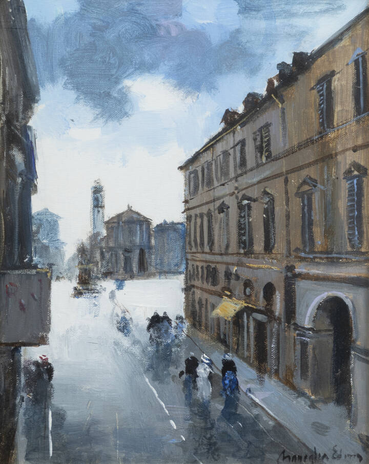 EDMONDO MANEGLIA - 'Torino anni '30 - Via Roma vecchia' 