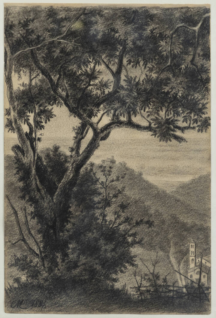 CAMILLO MERLO - 'Collina torinese' 1888