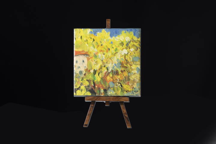 ETTORE FICO - 'Paesaggio con casa' 1998