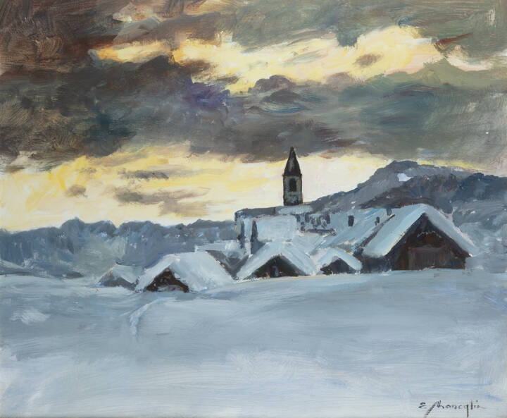 EDMONDO MANEGLIA - 'Case sotto la neve'