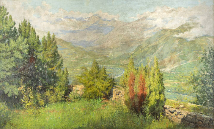 GIOVANNI GIANI - 'Estate in valle' 1901