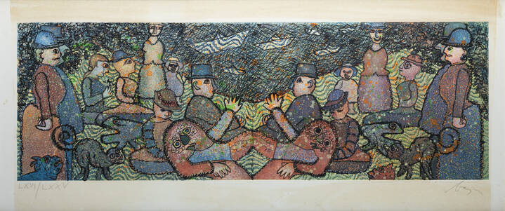 ENRICO BAJ - 'La grande jatte'