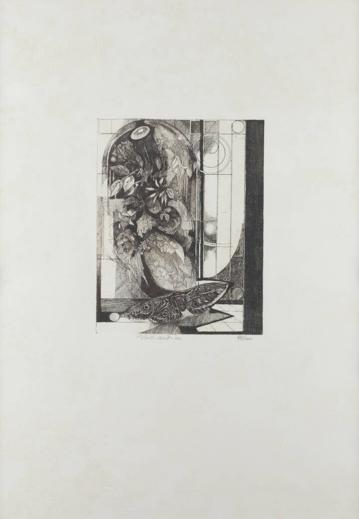 GIACOMO SOFFIANTINO - 'Natura morta con farfalla'