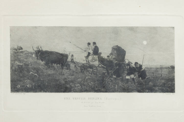 CELESTINO TURLETTI - 'Una vecchia berlina (Sardegna)'