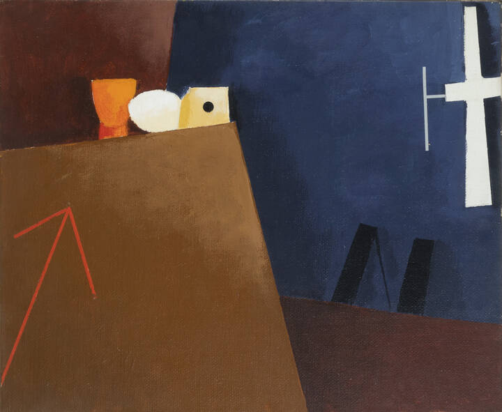 EMILIO TADINI - 'Uovo e dado' presunto fine anni '80