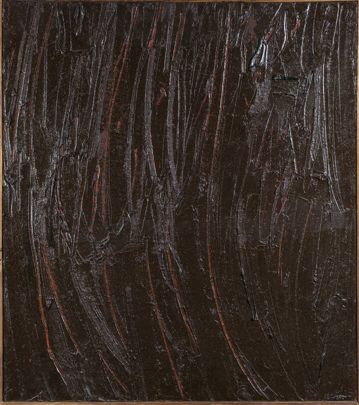 PIERO RUGGERI - 'Marrone con curva' 1988
