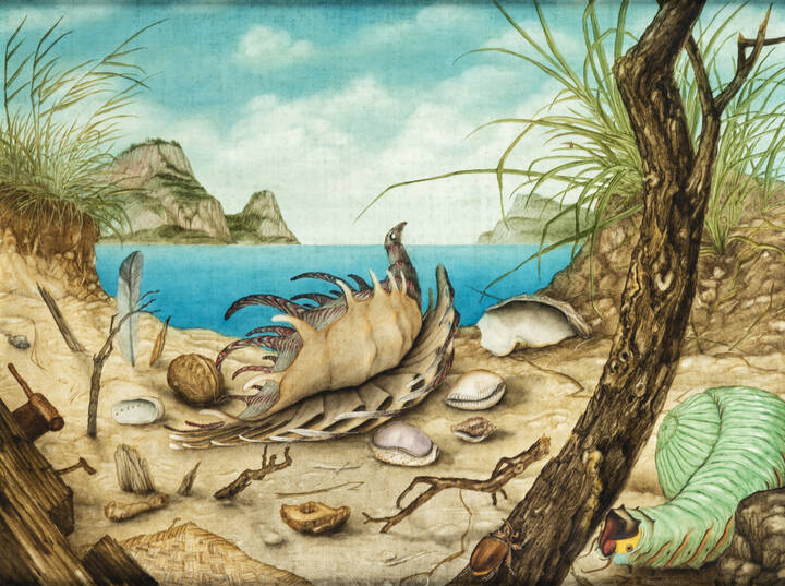 MANFRED EBSTER - 'Granchio e conchiglie' 1974