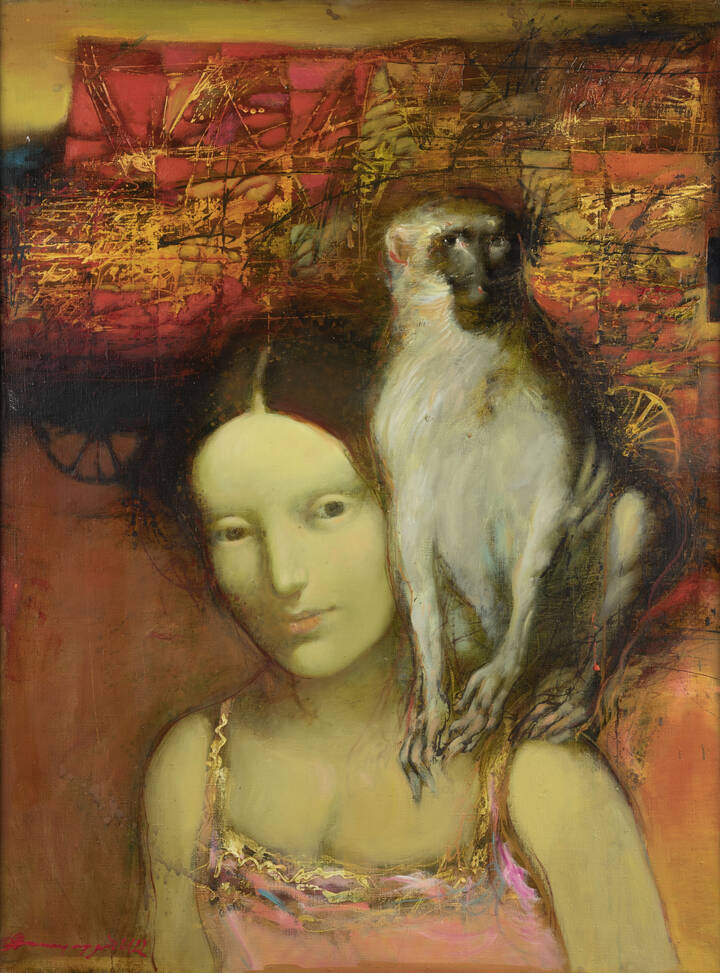 ARMEN GASPARIAN - 'Ragazza con scimmia sulla spalla' 2007