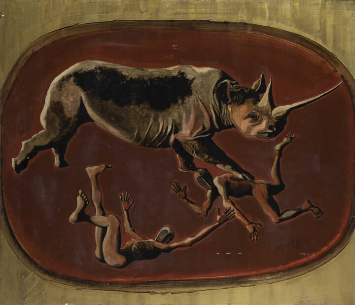 LEONARDO GIAMPAOLO - 'Rinoceronte bellicoso' 1964