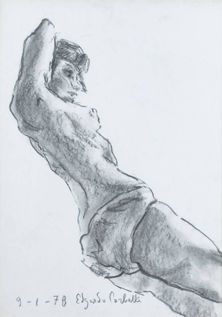EDGARDO CORBELLI - 'Modella distesa di profilo' 9/1/1978