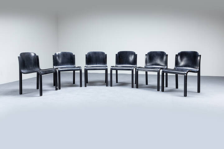 CARLO BARTOLI - Sei sedie mod. T70