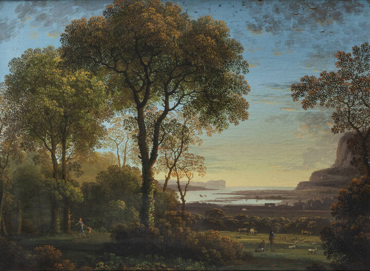 GIUSEPPE CANELLA - 'Paesaggio con pascolo' 1815