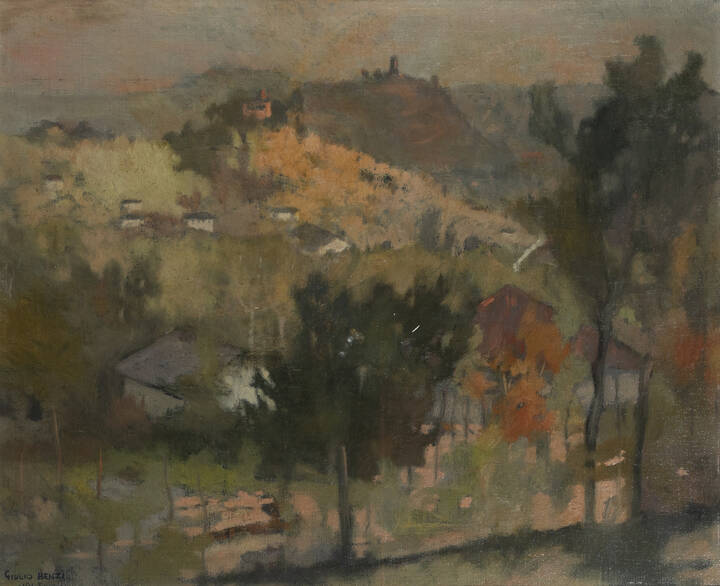 GIULIO BENZI - 'Paesaggio collinare' 1945