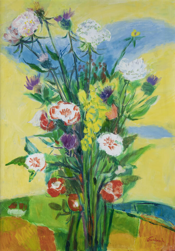 ENRICO PAULUCCI - 'Fiori su paeaggio e nuvole'