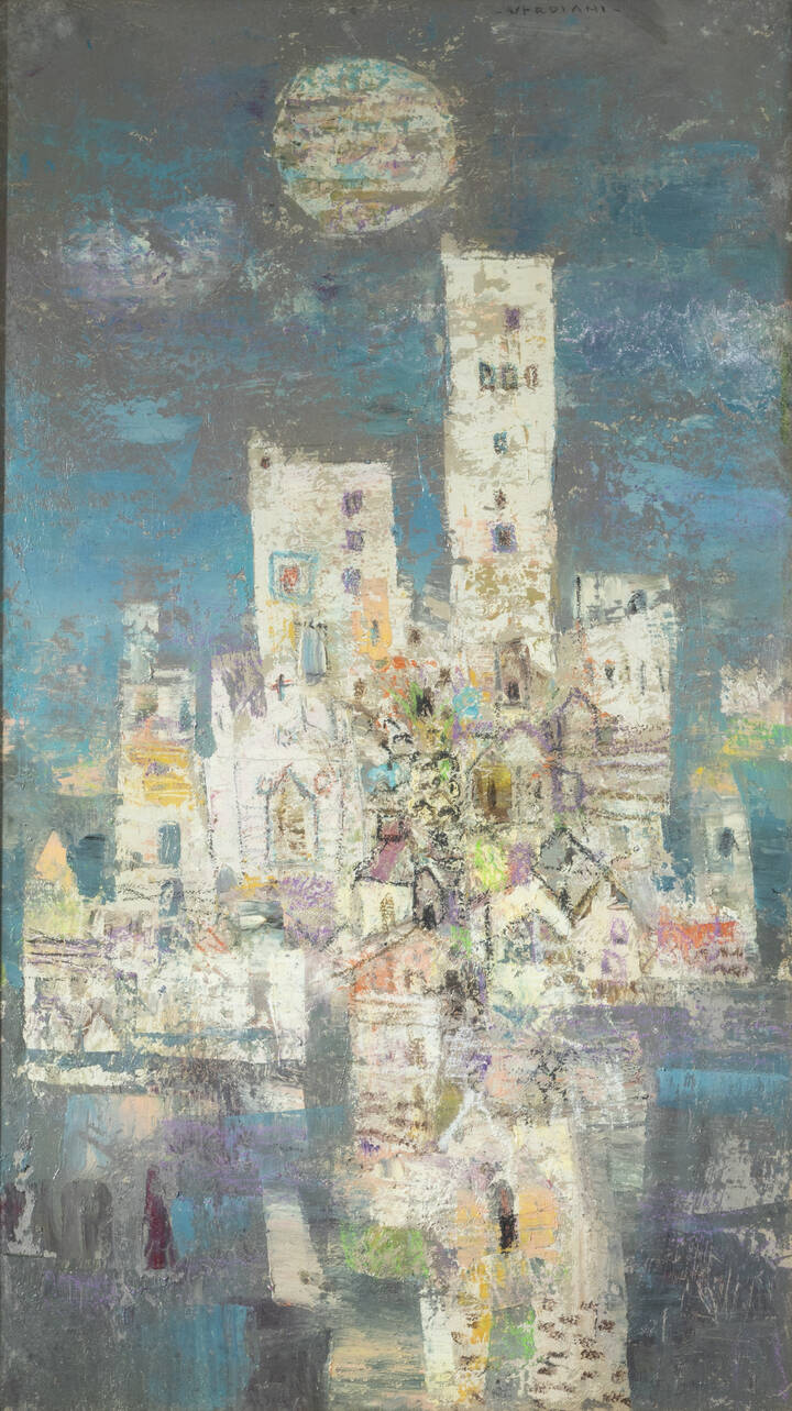 LUCIANO VERDIANI - 'Borgo antico' 1986